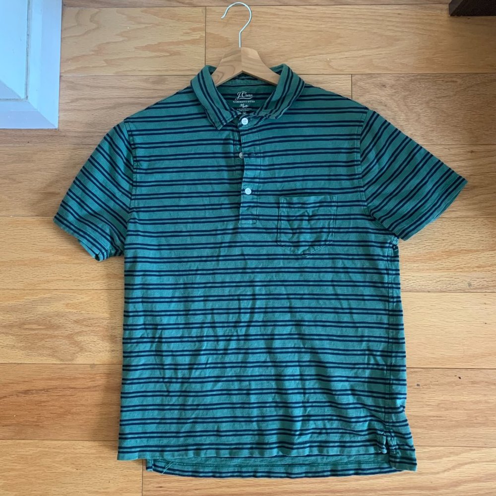 J. Crew Garment Dyed Striped Polo